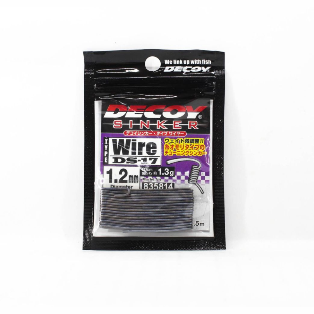 DECOY Terminal Tackle SINKERS DECOY SINKER TYPE WIRE 1.2mm : LENGTH 1.5m DS-17 Silver