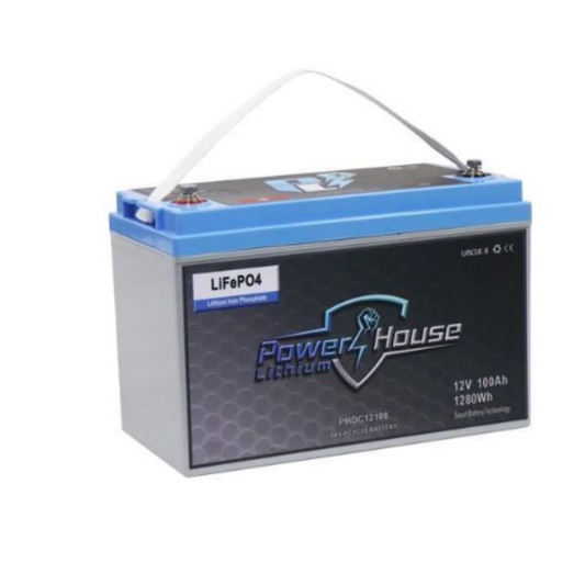 Power House Lithium 12V 100AH Deep Cycle Lithium Battery - Bluetooth