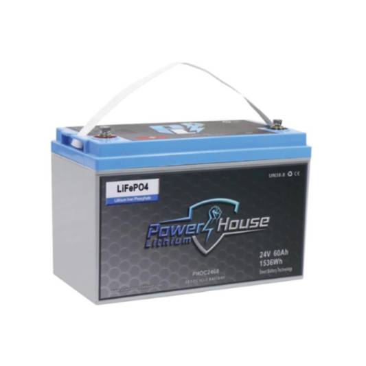 Power House Lithium 24V 60AH Deep Cycle Lithium Battery - Bluetooth